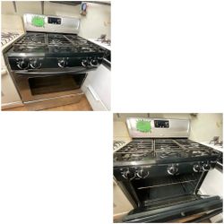 GAS WHIRLPOOL STAINLESS STEEL STOVE