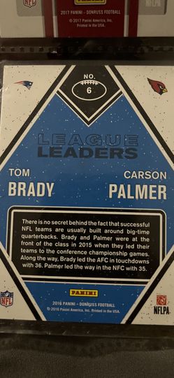 League Leaders Carson Palmer Tom Brady Card Thumbnail