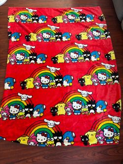 Hello Kitty Sanrio Characters Fleece Throw Blanket