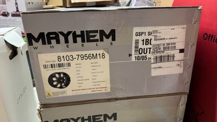 “New” Mayhem Fierce 8103 Wheels 17x9 Gloss Black Milled - Brand New