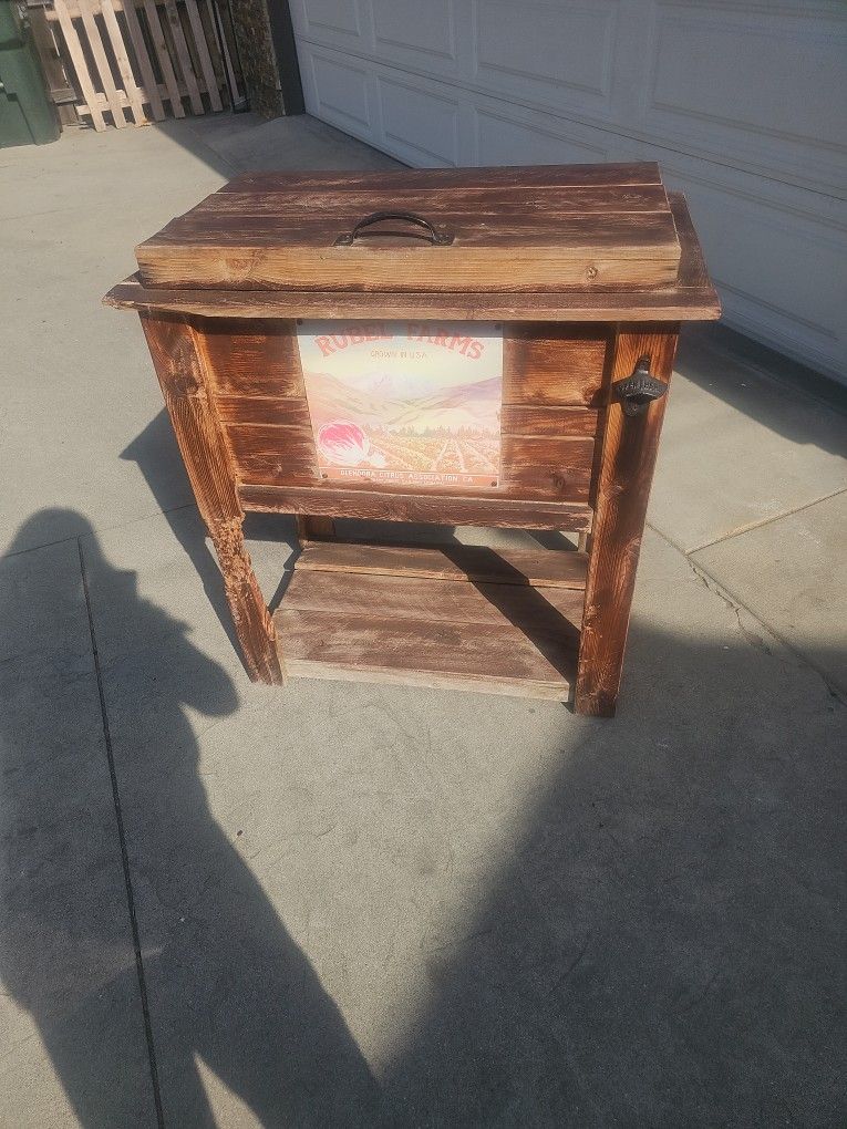 Wood Cooler Rubel Farms IGLOO Ice.chest Inside 400 P