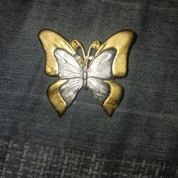 Vintage 2 Toned Premier Butterfly Brooch