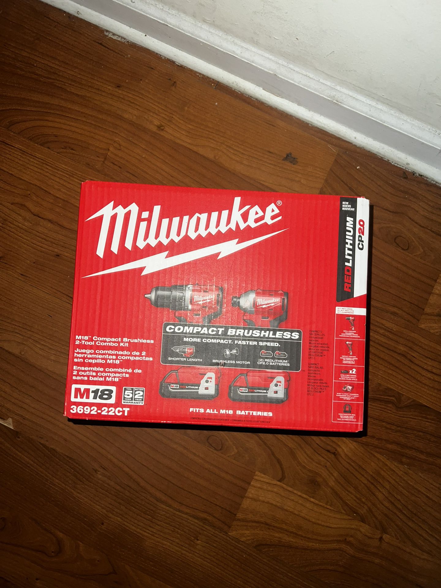 Milwaukee, M18 Compact Brushless 2-Tool Combo Kit
