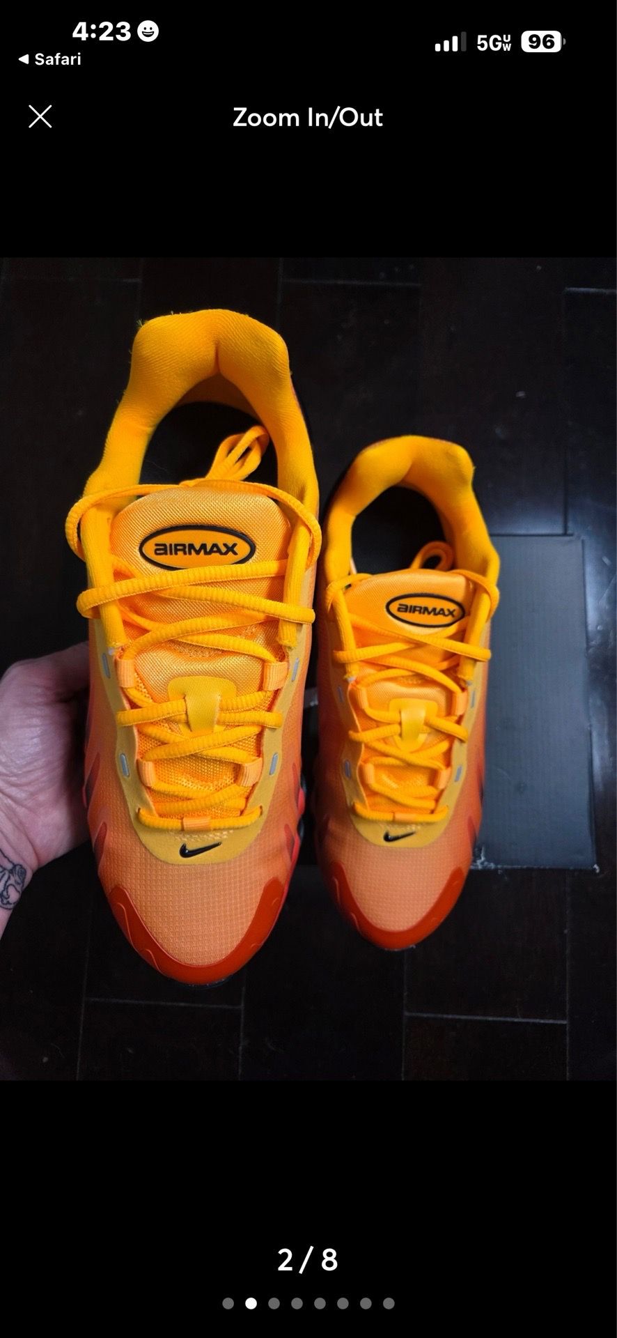 Nike Air Max Dn8 Mens Size 5.5 youth Team Orange Black Red NWT Sneakers