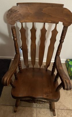 Thick Heavy Wood Rocking Chair 