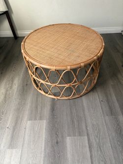 Round Rattan Woven Coffee Table