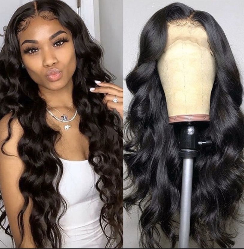 Body wave human hair pre plucked, 28 inch
