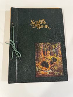 Vintage String Bound Scrapbook Unused 11.5x8.5 | Mid Century Blank Photo Album Kraft Paper | Nature