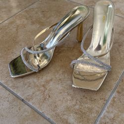 NEW Gold Rhinestone Heels