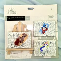 NEW Disney Ink and Paint Four Piece Pin Set (Ben & Me, Melody Time, Fun & Fancy)