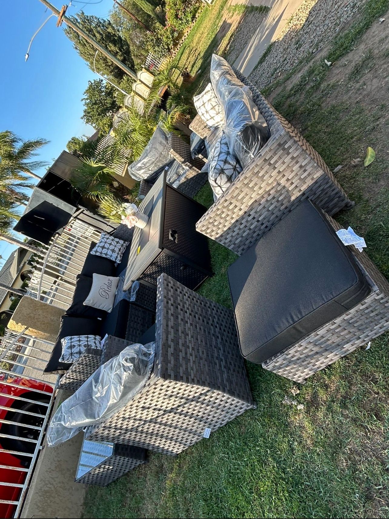 Brand New Patio Outdoor Furniture Set With Fire Pit 