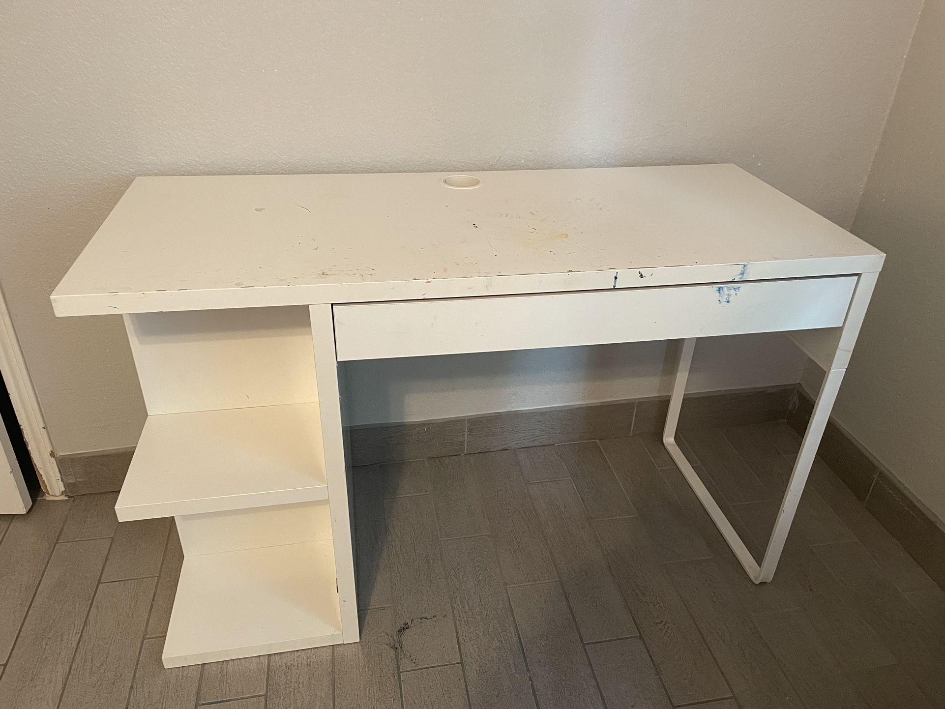 White IKEA Desk 