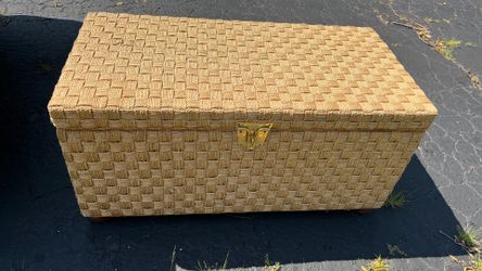 Rare wicker storage trunk