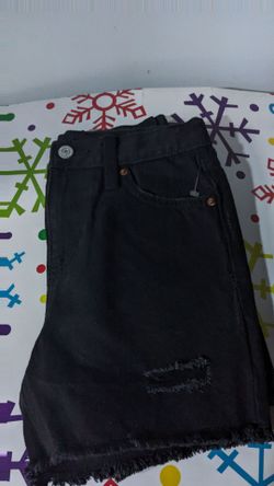 Old Navy Black Jean shorts for girls, size 7