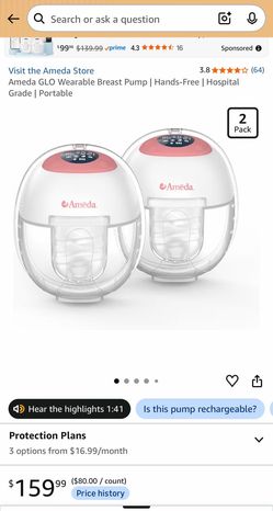 Ameda GLO Wearable Breast Pump