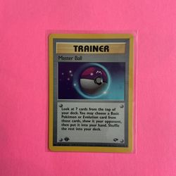1st Edition Master Ball 116/132 Trainer Pokemon Card from Gym Challenge Set