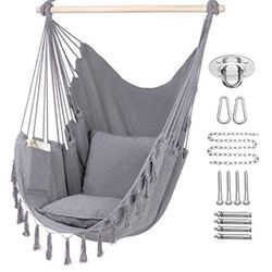 Y-Stop Hanging Hammock Swing Light Grey