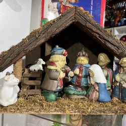Vintage Nativity Set 