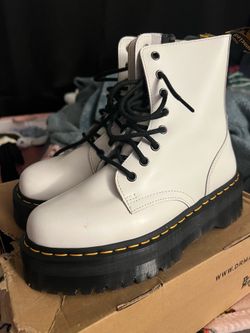 Dr Martens White Platforms