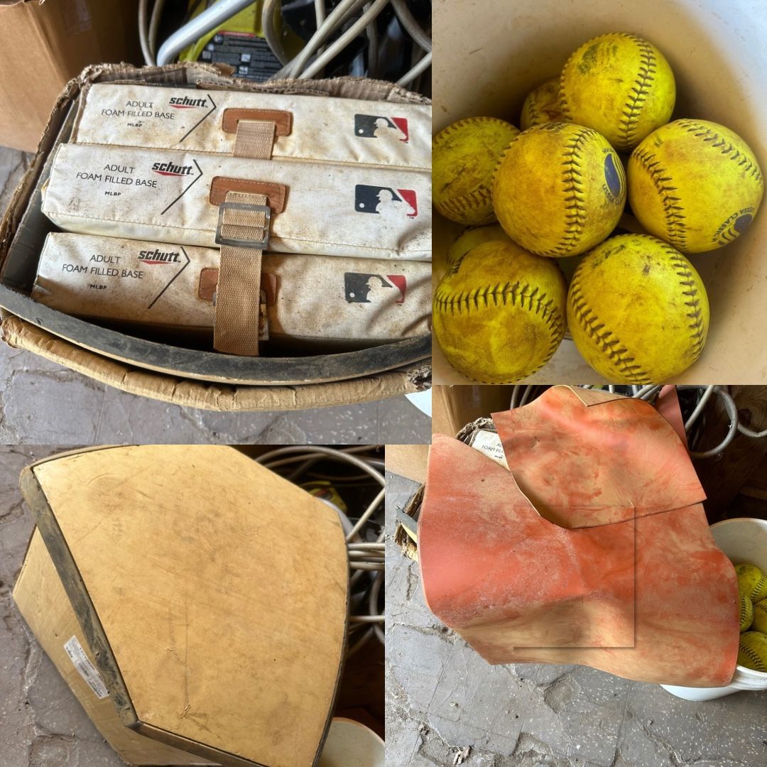 Schutt Bases Foam, Rubber Mats & Softballs