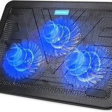 Tecknet Laptop Notebook Cooler Cooling Pad Stand Portable Slim Quiet USB Powered