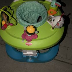 Tiny Love Green Blue Baby Walker With 4 Toys 
