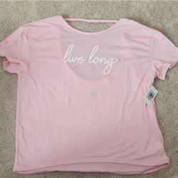Live Long Pink Drape Blouse