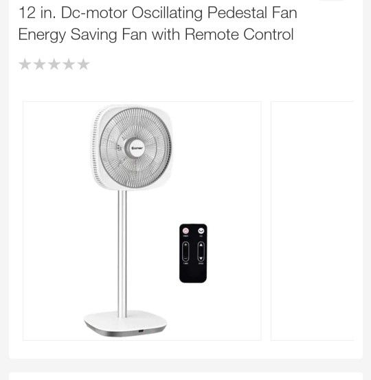 Ventilador de 12" con control remoto
12" DC- motor oscillating pedestal fan