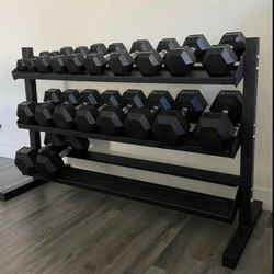 5-50Lb Rubber Dumbbell Sets + Availavle