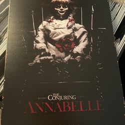 Annabelle Horror Movie Metal Tin Sign 8”x12”