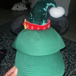 Disney Mickey Mouse Christmas Elf Snap Back Hat 