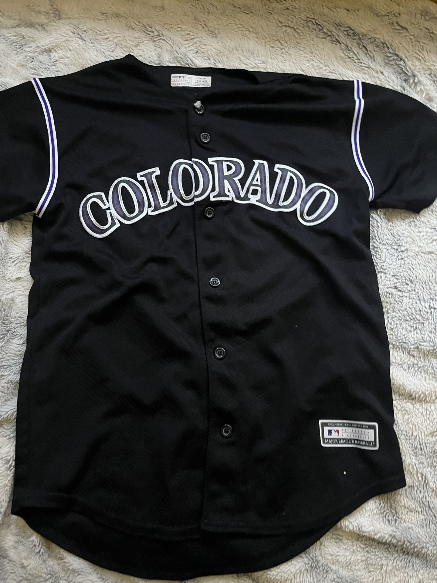 Nolan Arenado Rockies Black Jersey Youth Large