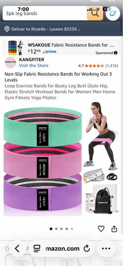 3 pack fabric resistance bands