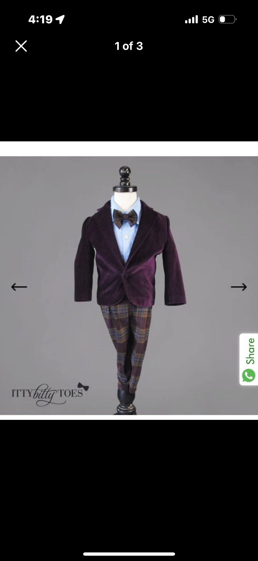 Charles Suite (purple) By Itty Bitty Toes