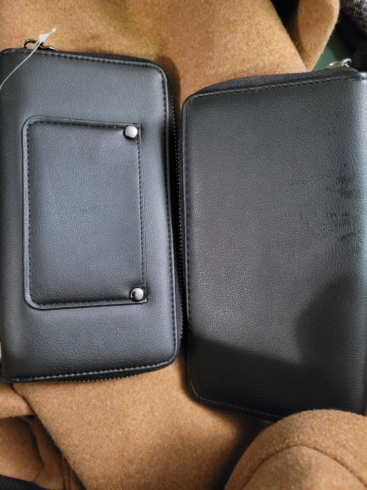 2 Nwot Plain Black Wallets