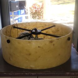 Natural Stone Light Fixture. Heavy. Large. 