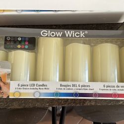 3 Glow Wick Candle Sets of 6 Flameless Candles