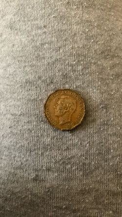 1952 United Kingdom 3 Pence Coin