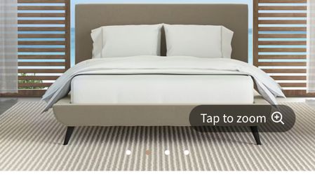 New Saatva Porto Mid Century Queen Bed Frame