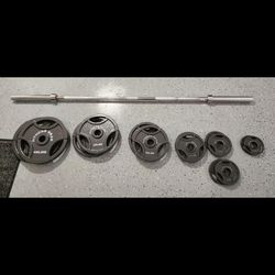 300 lb Olympic Weight Set – Bar Included – $299