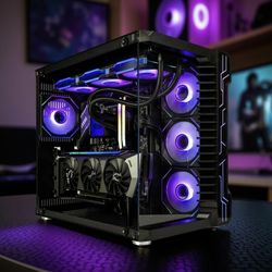 HYPER CYBER Ultra X BLACK Gaming PC Desktop Computer Intel Core Ultra 7 265K NVIDIA GeForce RTX 5080 4TB NVMe SSD
