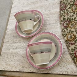 (2) Grindley Cups & Saucers - Made In England 