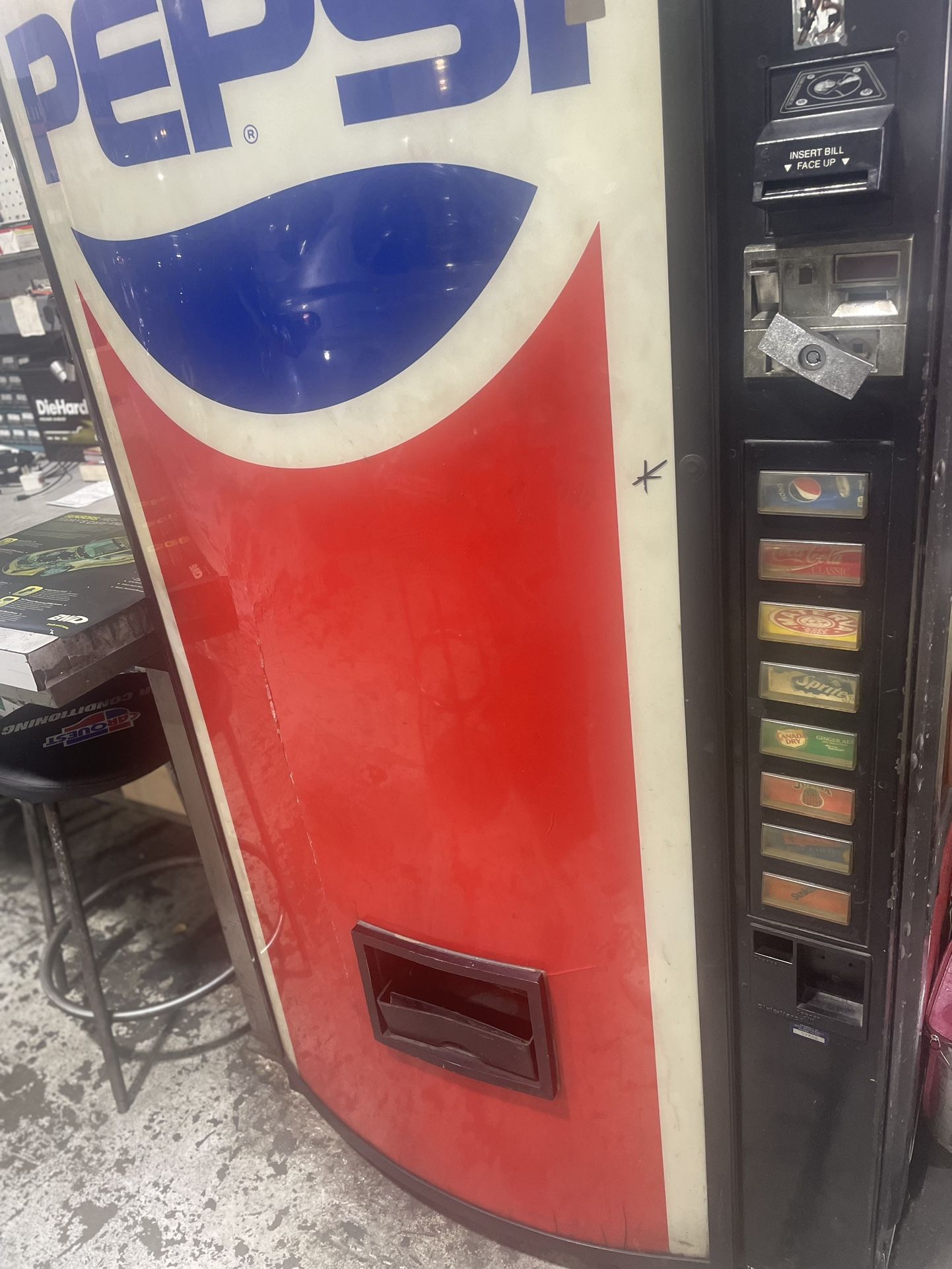 Dixie Narco Soda Machine Pepsi Cover Wrapped Soda Vending