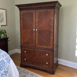 Wood Armoire with Shelves & 2 Drawers – Delivery Available