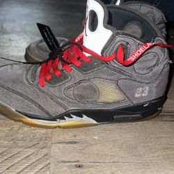 Off White Jordan 5s Size 12