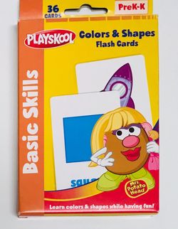 Playskool Colors & Shapes Flash Cards PreK-K Basic Skills (36 Cards)