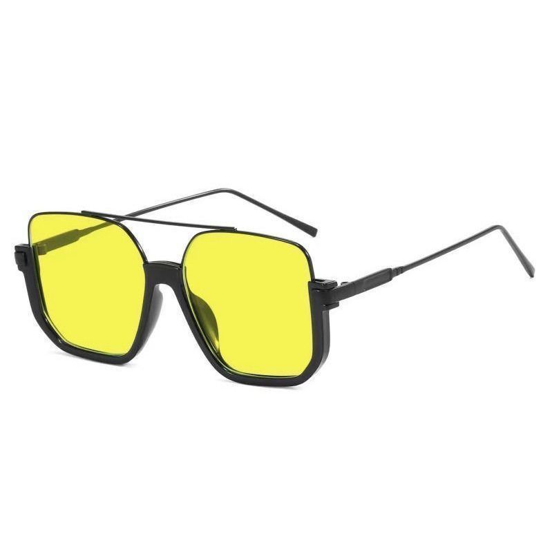 Retro sunglasses sunscreen large frame universal high-end men’s new fashion glasses women‘s double-beam anti-UV
