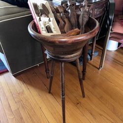 Vintage MCM Wood Serving Set &  Nutcrackers 