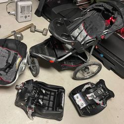 Stroller, Car Seat, 2 Car Harnesses For Easy Clip And Go