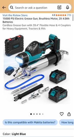 15000 PSI Cordless Electric Grease Gun